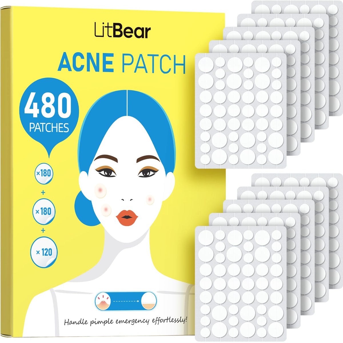 LitBear Pimple Patch Bulk packaging front view