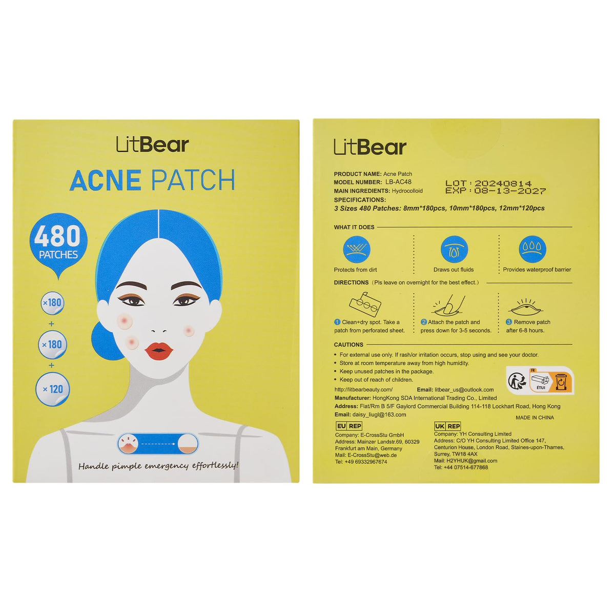 LitBear Pimple Patch usage demonstration