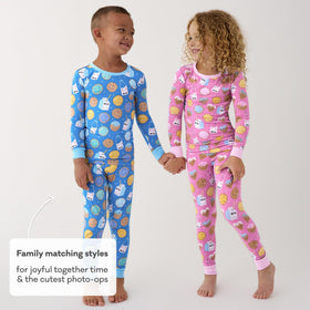 Little Sleepies Kids Pajama Set Blue Cookies & Milk packaging