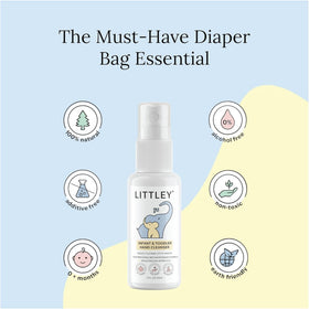 LITTLEY hand cleanser in diaper bag