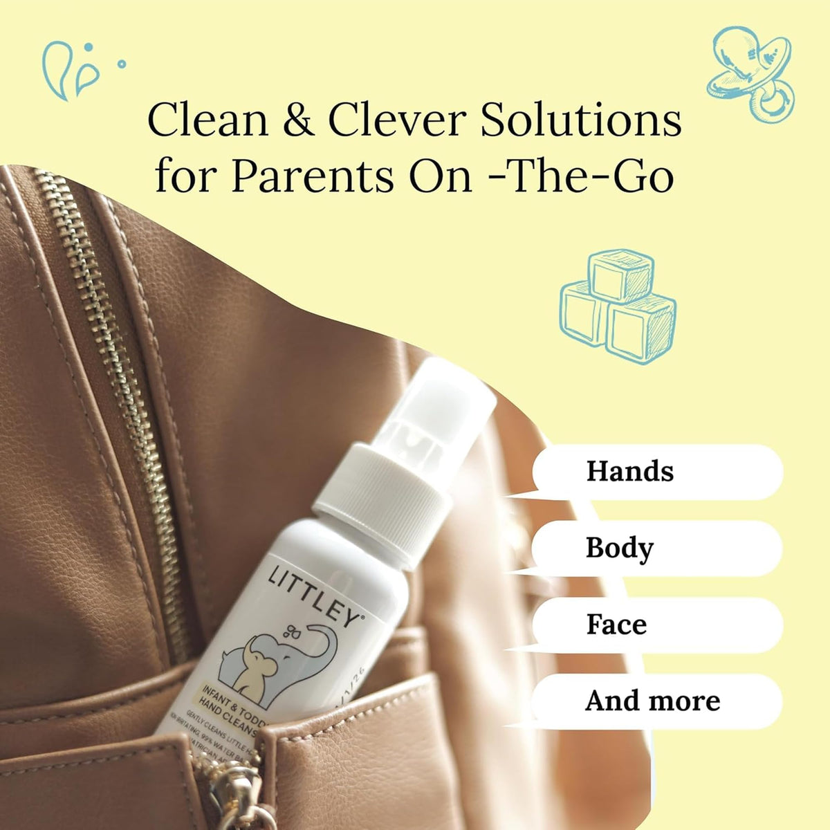 LITTLEY Infant & Toddler Hand Cleanser back view