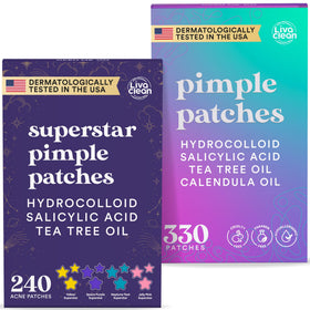 LivaClean star pimple patches bundle with colourful star designs