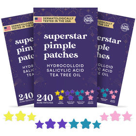 LivaClean Superstar Pimple Patch pack front view with star patches