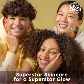 LivaClean Superstar Pimple Patch Yellow star patch in use