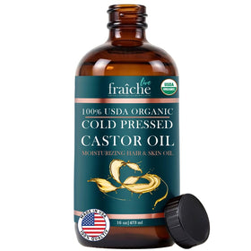 Live Fraiche Castor Oil 789g glass bottle front view