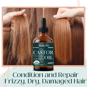 Live Fraiche Cold Pressed Organic Castor Oil 259g with applicator