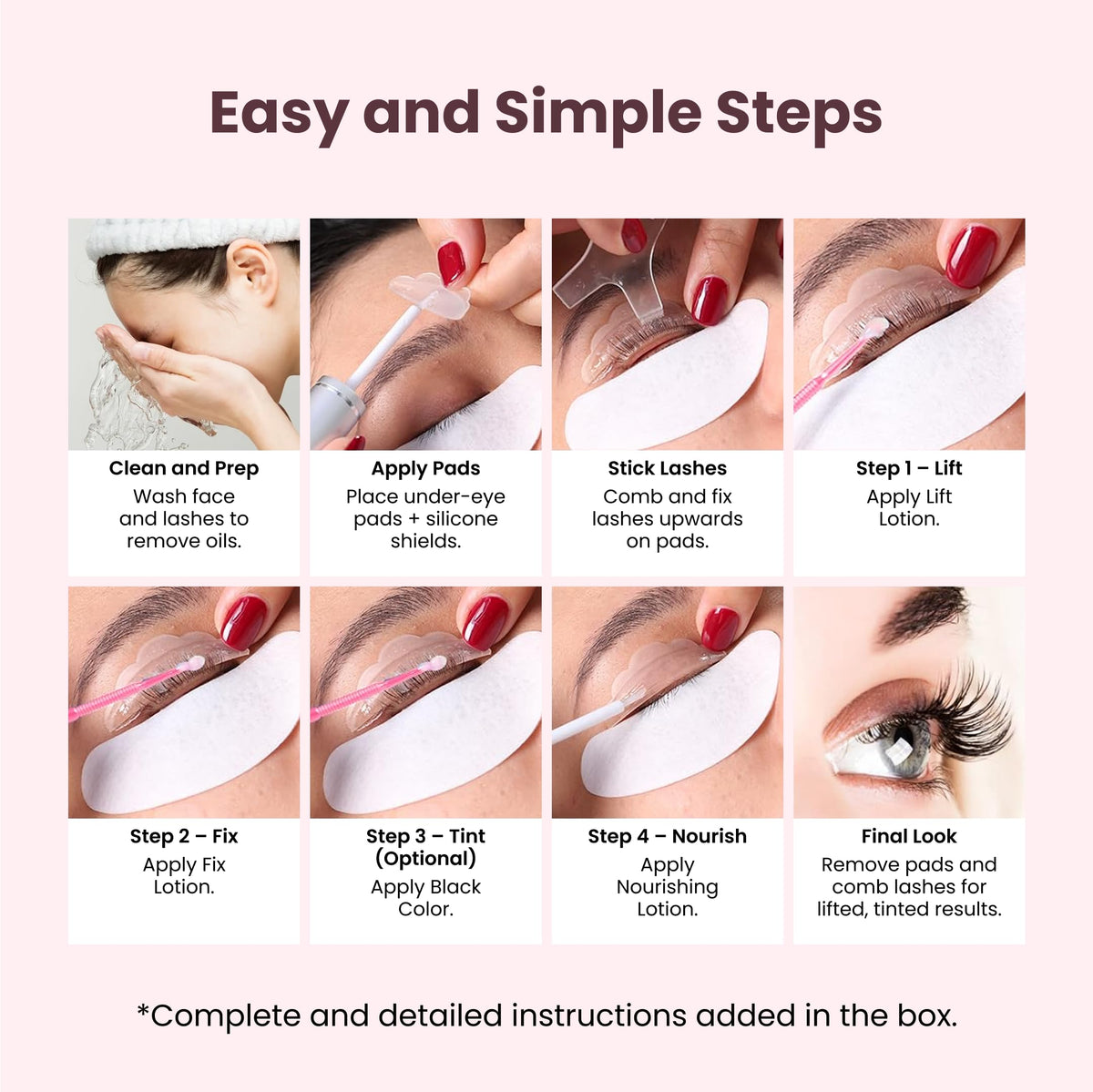 LIVIA Korean Lash Lift Kit nourishing serum close-up