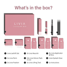 LIVIA Korean Lash Lift Kit precision tools for application