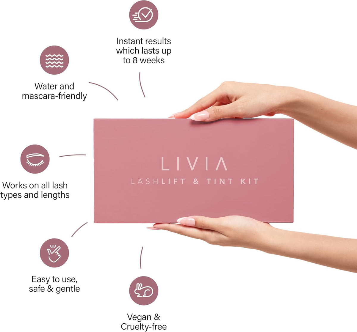 LIVIA Lash Lift application tools laid out