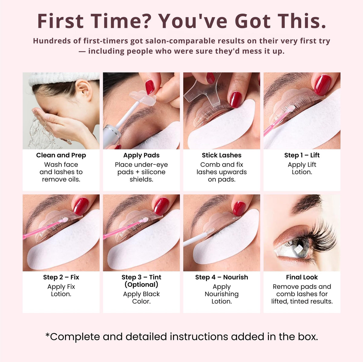 LIVIA Lash Lift Kit with black colour solution