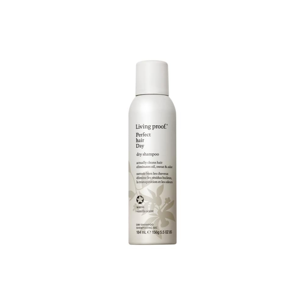 Living Proof Dry Shampoo 5.5 oz front view with vanilla scent