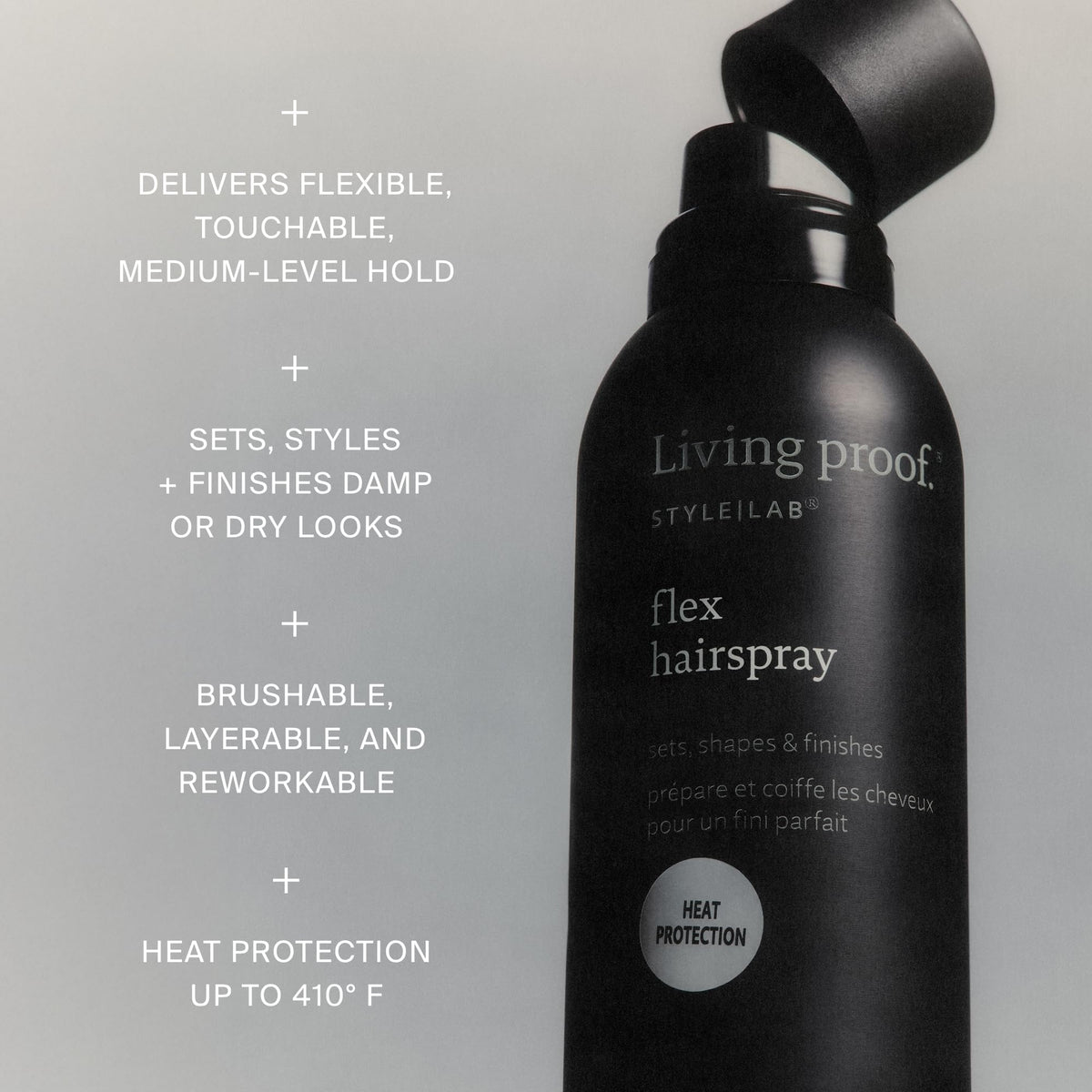 Living Proof Flex Hairspray side view showing nozzle