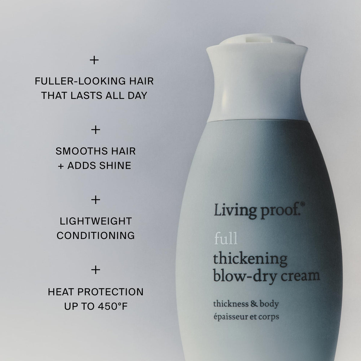 Living Proof Full Thickening Blow-Dry Cream texture close-up