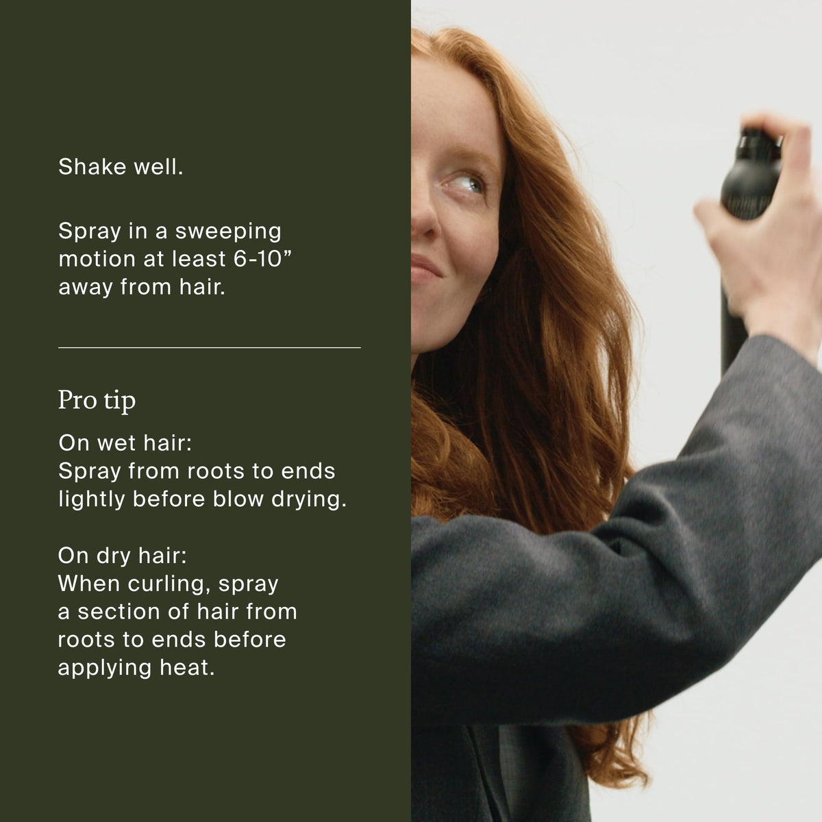 Living Proof Style Lab Flex Hairspray in use during styling