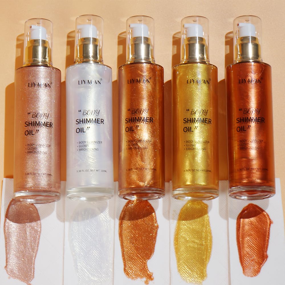 LIYALAN Shimmer Body Oil Bronze Gold packaging