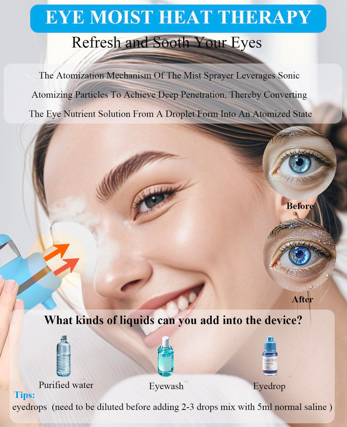 LIZICH Eye Mister with temperature settings displayed