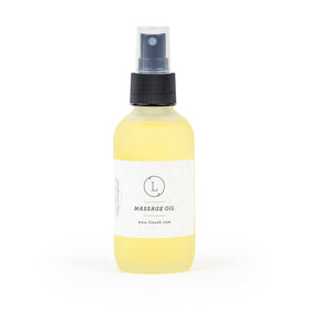 Lizush Eucalyptus Massage Oil 4oz glass bottle front view