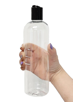 ljdeals 16 oz clear plastic bottle with lotion inside