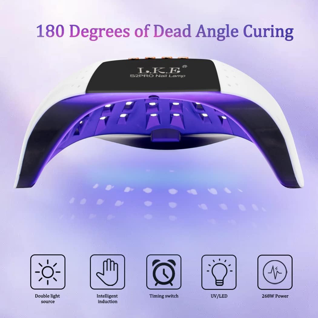 LKE 268W UV LED Nail Lamp packaging