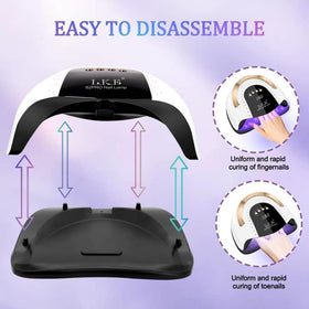 LKE 268W UV LED Nail Lamp with hand under automatic sensor