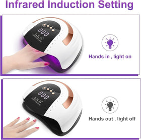LKE 268W UV LED Nail Lamp with removable bottom plate