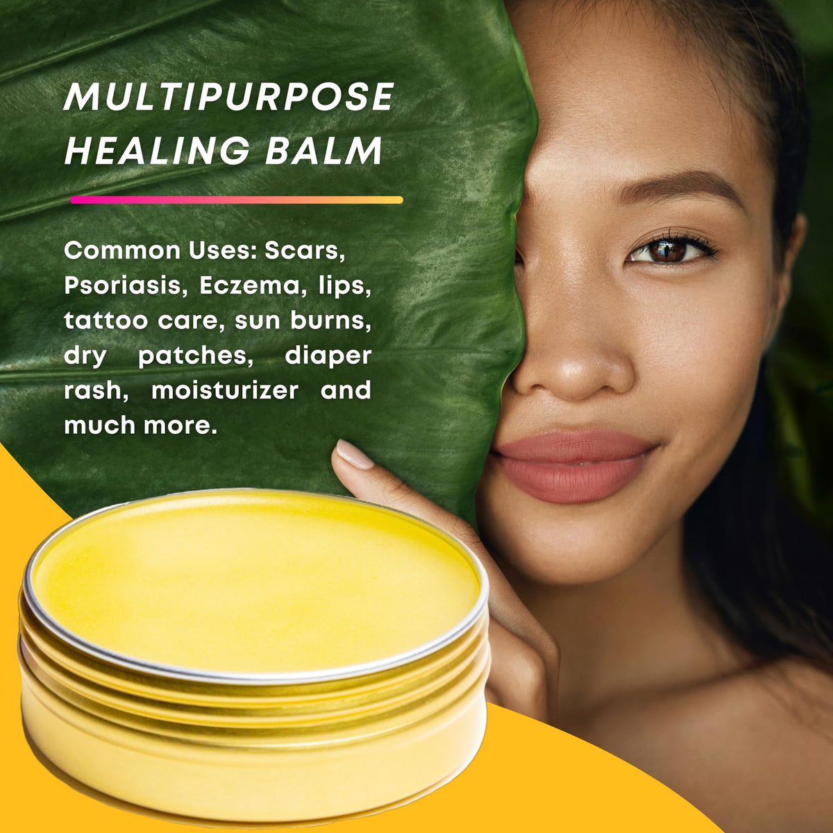 Llama Mama Peruvian Gold Healing Balm application on skin