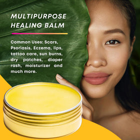 Llama Mama Peruvian Gold Healing Balm application on skin