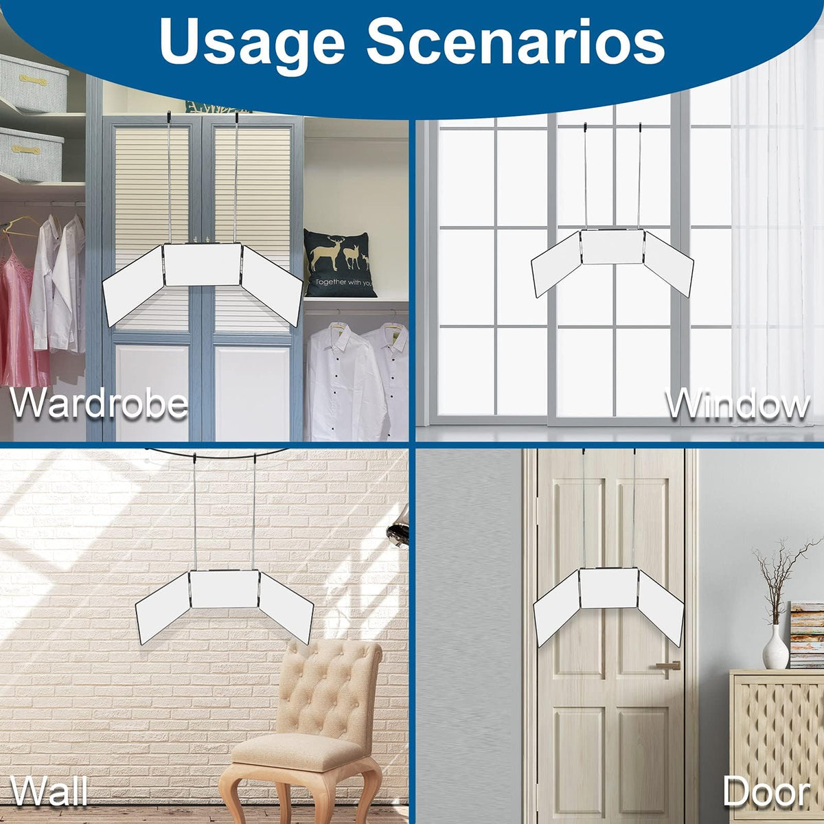 LMZNXCZ 3 Way Mirror displaying side view