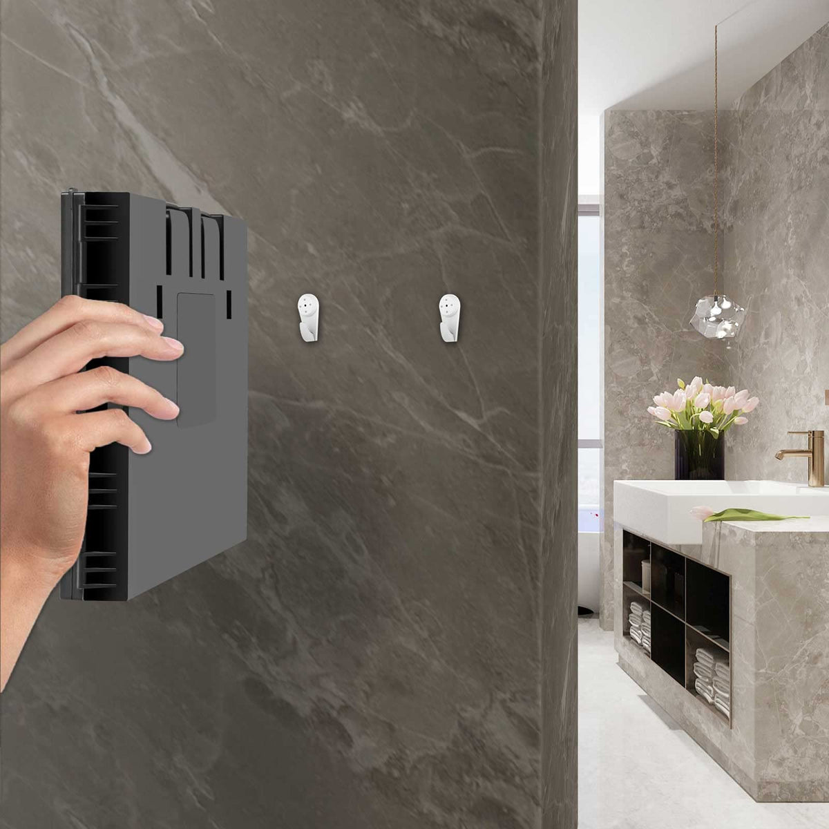 LMZNXCZ 3 Way Mirror folded for travel