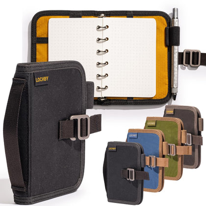 LOCHBY Field Binder A7 front view in waxed canvas
