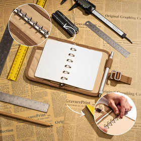 LOCHBY Field Binder A7 in a travel setting with a phone