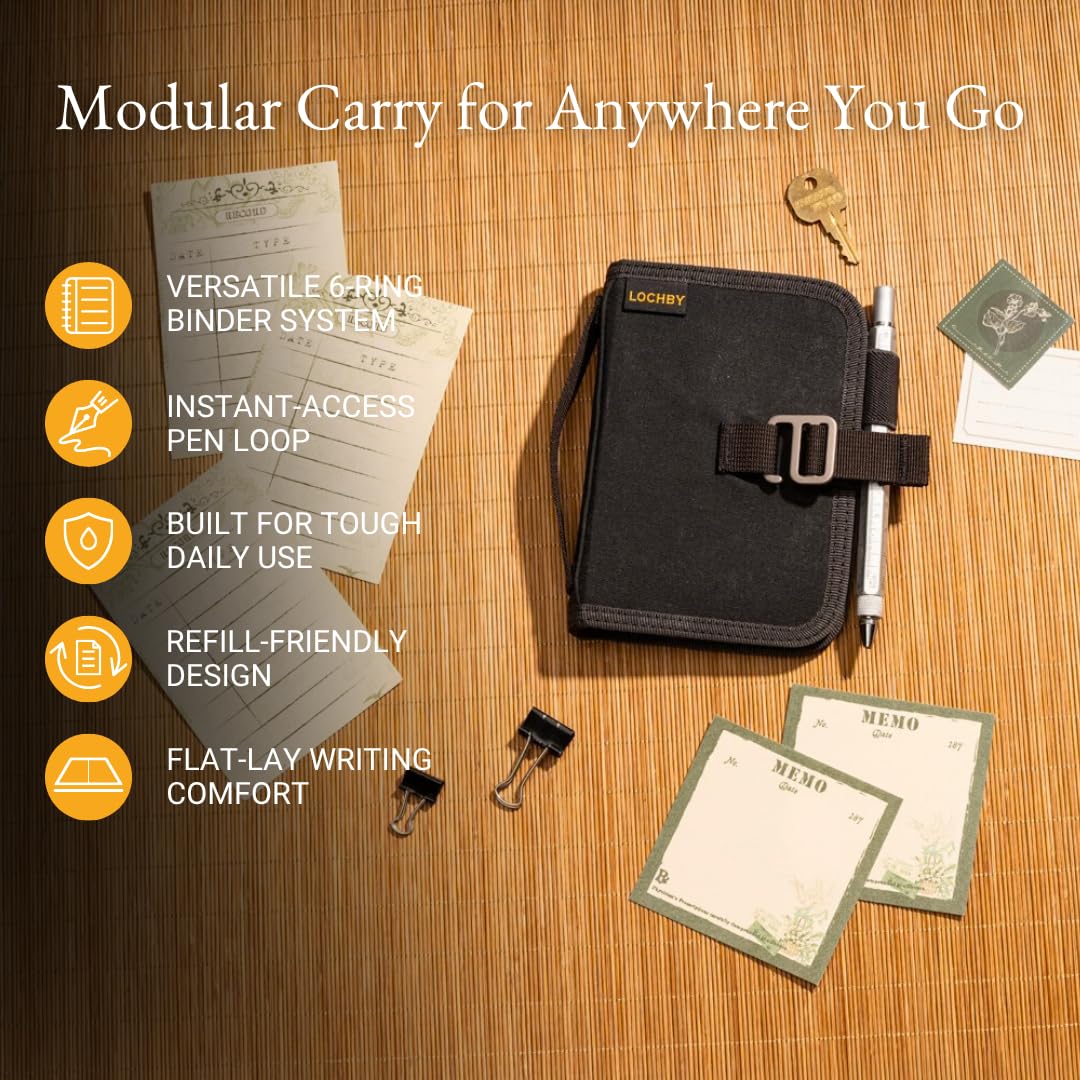 LOCHBY Field Binder A7 in use during travel