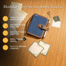 LOCHBY Field Binder A7 laying flat on a desk