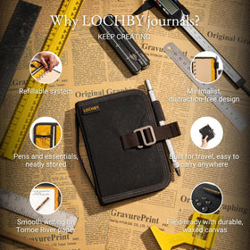LOCHBY Field Binder A7 packed with pens and cards