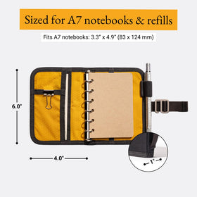 LOCHBY Field Binder A7 with multiple pockets for organization