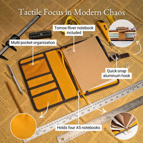 LOCHBY Field Journal open showing Tomoe River notebook inside