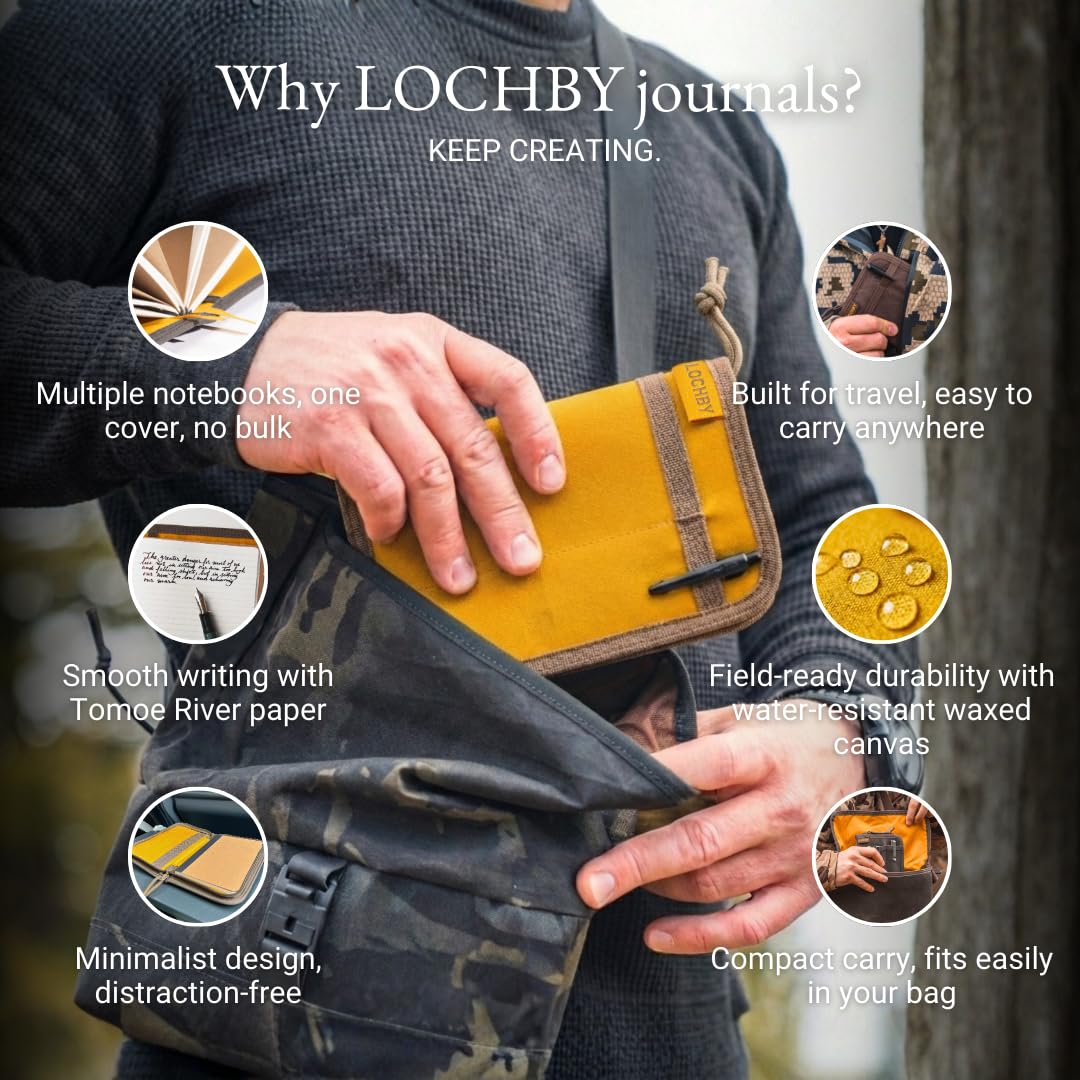 LOCHBY Pocket Journal dimensions displayed next to a ruler