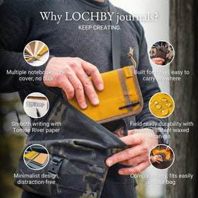 LOCHBY Pocket Journal dimensions displayed next to a ruler