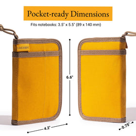 LOCHBY Pocket Journal side view with stitching details