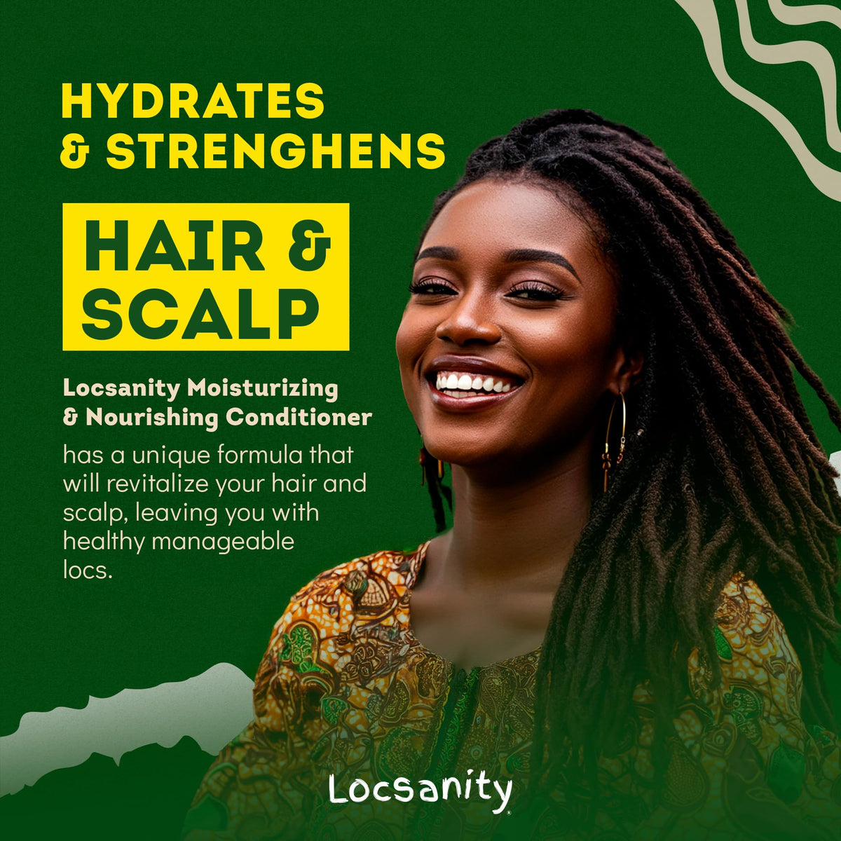 Locsanity 2-in-1 Shampoo and Conditioner in bathroom setting