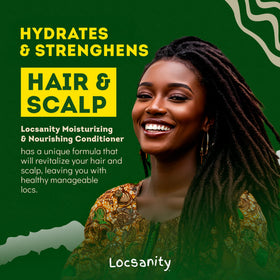 Locsanity 2-in-1 Shampoo and Conditioner in bathroom setting