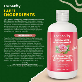 Locsanity 2-in-1 Shampoo and Conditioner with fresh peppermint leaves