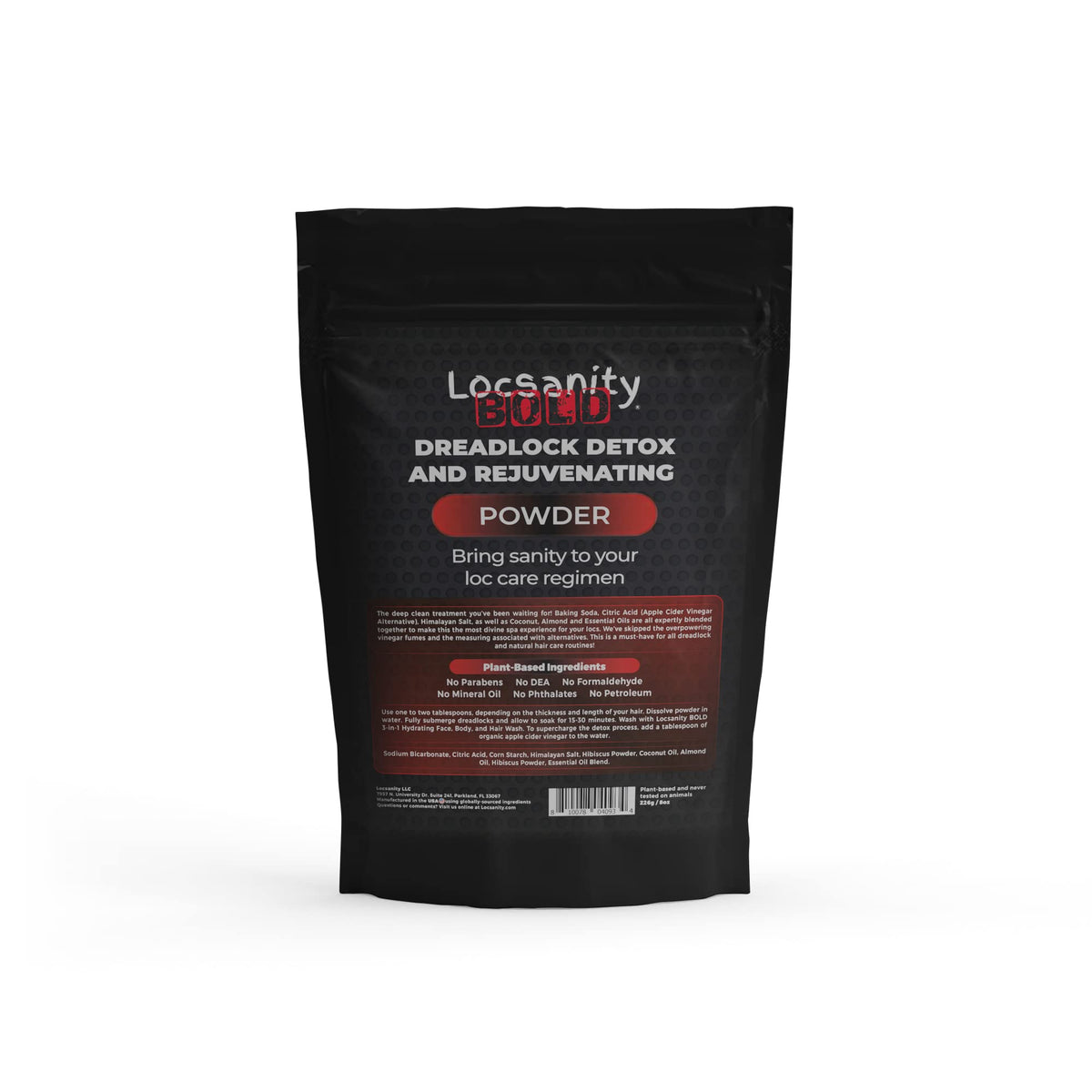 Locsanity BOLD Locs Detox Powder packaging details