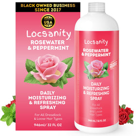 Locsanity Daily Moisturizing Rosewater & Peppermint Spray front view