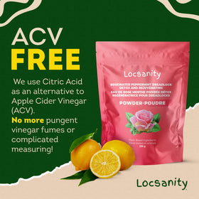 Locsanity Dreadlock Hair Scalp Detox packaging with ingredients
