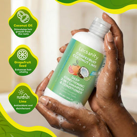 Locsanity Grapefruit Coconut & Lime 2-in-1 Loc Shampoo & Conditioner back view