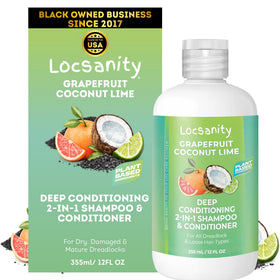 Locsanity Grapefruit Coconut & Lime 2-in-1 Loc Shampoo & Conditioner front view