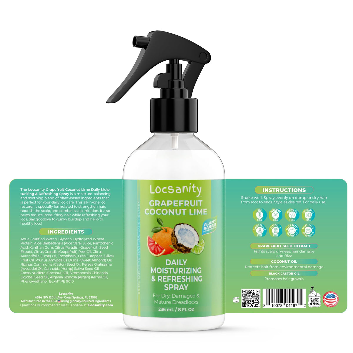 Locsanity Grapefruit Coconut Lime Shampoo bottle