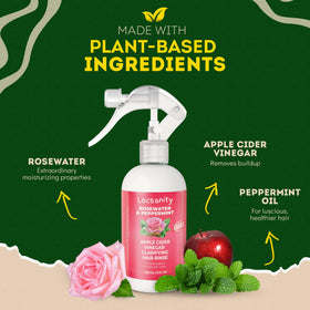 Locsanity hair rinse showing ingredients on the back