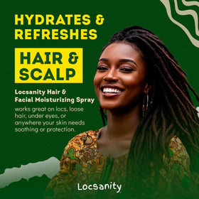 Locsanity Pure Rosewater Hair and Facial Spray 32oz in lifestyle setting